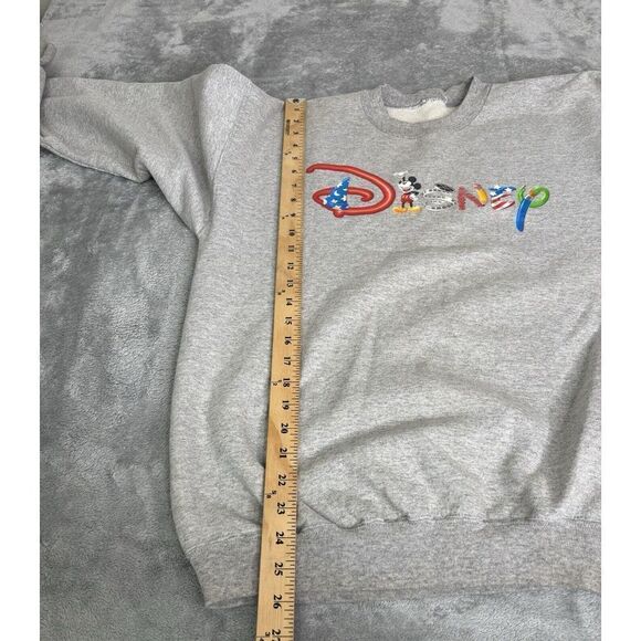 Vintage 90s Disney Pullover Sweatshirt Men's Size Large Gray - Picture 8 of 9
